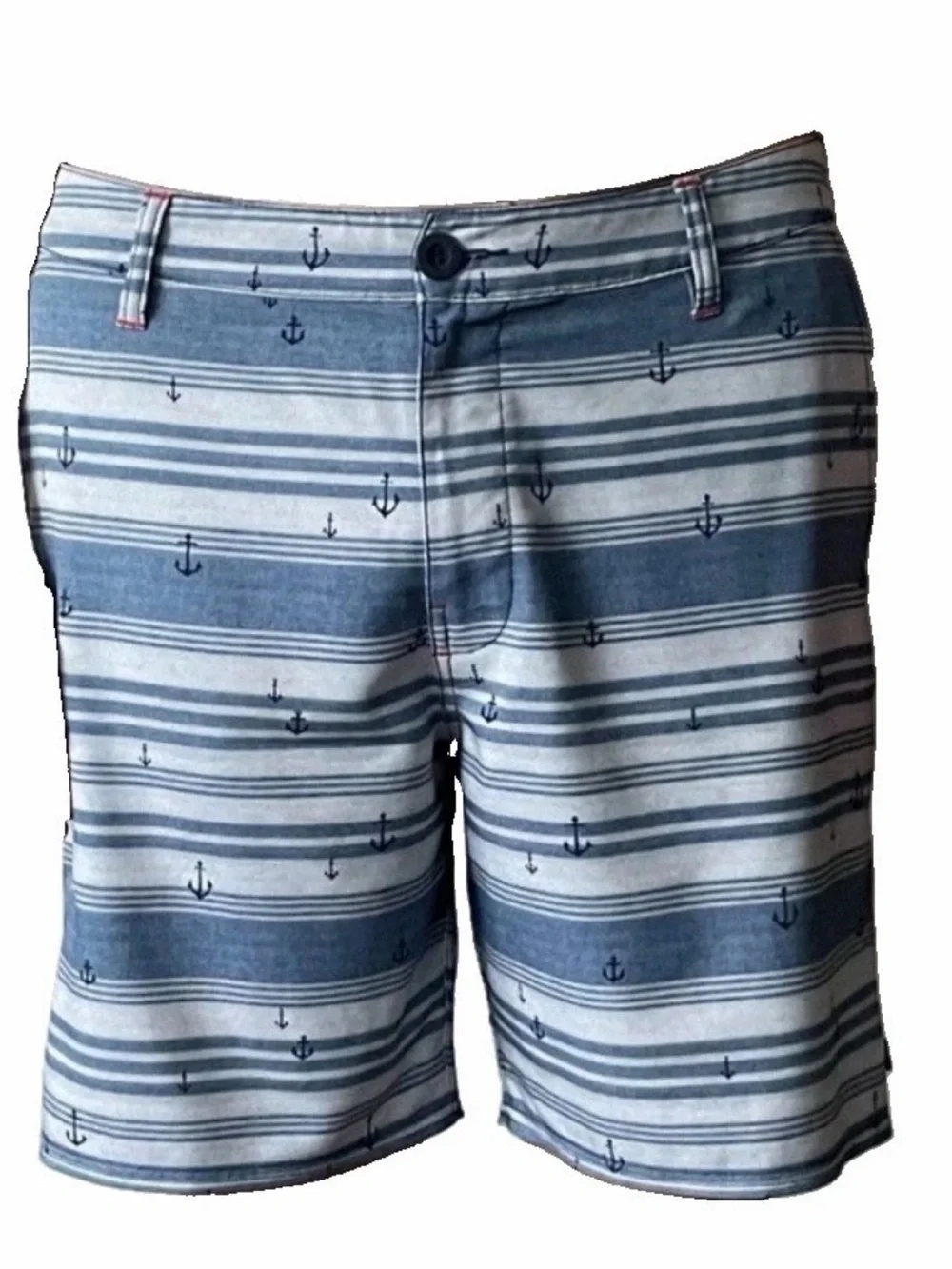 Sperry Top-Sider blue Anchor Stripe hybrid board swim Shorts 38 XL
